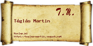 Téglás Martin névjegykártya