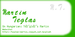 martin teglas business card